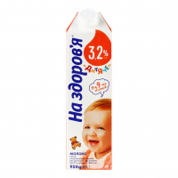 Молоко На Здоровье у/пастер. 3,2%  дитяче від 9міс. 0,95л