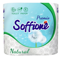 Туалетний папір Soffione Natural Білий, 4 шт.