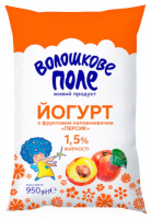 Йогурт Волошкове Поле 1,5% персик п/е 950г
