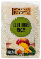 Рис Worlds Rice клейкий 500г х16