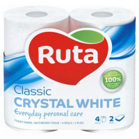 Папір туалетний Ruta Classic білий 4шт.2шар.