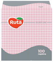 Серветки паперові столові Ruta 24*24см Рожеві, 100 шт.