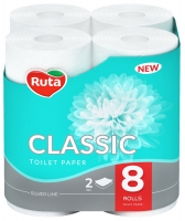 Туалетний папір Ruta Classic Білий, 8 шт.