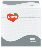 Серветки паперові столові Ruta 24*24см Білі, 100 шт.