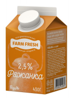 Ряжанка Farm Fresh 2,5% п/п 430г