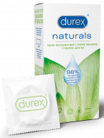 Презервативи латексні з гелем-змазкою DUREX® Naturals (тонкі) 12 шт