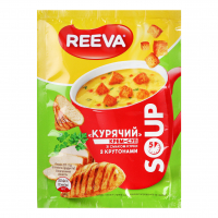 Крем-суп REEVA зі смак. курки з крутонами 17г