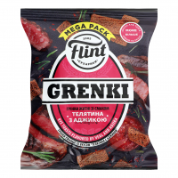 Грінки Flint Grenki житні зі смаком телятини та аджики 100г