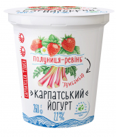 Йогурт Галичина Полуниця-ревінь 2,2% 260г