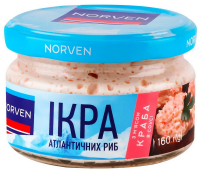 Ікра Norven атлантич.риб з мясом краба в соусі с/б 160г