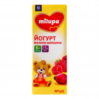 Йогурт Milupa малина-шипшина 2,5% 207г