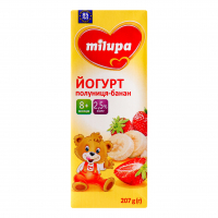 Йогурт Milupa питний полуниця-банан 207г