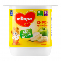 Сирок Milupa 3% мультифрукт б/цукру 90г