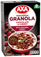 Мюслі Axa Granola медові з шоколадом та вишнею 270г