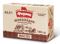 Масло Ферма Шоколодне солодковершкове 62,5% 180г