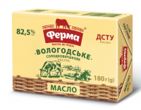 Масло Ферма Вологодське солодковершкове 82,5% 180г