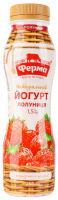 Йогурт Ферма Полуниця 1,5% пляшка 250г