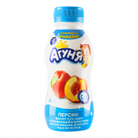 Йогурт Агуня дитячий персик 2,7% 185г