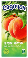 Сік Садочок Персик-яблуко з м`якоттю 0,95л