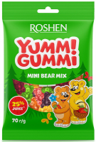 Цукерки Roshen Yumm! Gummi Mini Bear Mix жел. пак. 70г