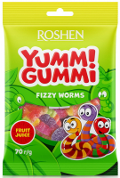 Цукерки желейні Roshen Yummi Gummi Fizzy Worms 70г