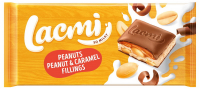 Шоколад Roshen Lacmi Peanuts з карамельною та арахісовою начинками молочний 87г