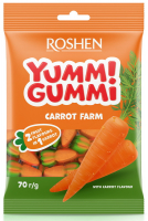 Цукерки Roshen Yumm Gummi Carrot Farm 70г