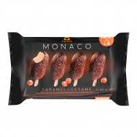 Морозиво Три ведмеді Monaco Caramel end Sesame 4шт*80г х4