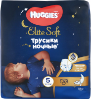 Підгузники-трусики Huggies Elite Soft нічні 12-17кг 17шт.