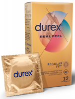 Презервативи з синтетичного латексу з силіконовою змазкою DUREX® Real Feel (натуральні відчуття) 12 шт (безлатексні)