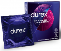 Презервативи латексні з силіконовою змазкою DUREX®  Intense Orgasmic (рельєфні, зі стимулюючим гелем-змазкою) З шт