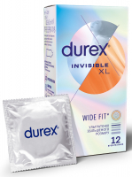 Презервативи латексні з силіконовою змазкою DUREX® Invisible XL (ультратонкі збільшеного розміру) 12 шт (ширші)