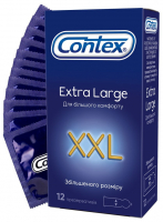 Презервативи латексні з силіконовою змазкою CONTEX® Extra Large збільшеного розміру 12 шт