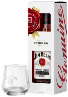 Віскі Jim Beam Bourbon  40% 0,7 + 1 склянка в коробці