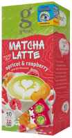 Напій на основі чаю G`Tea Matcha latte абрикос малина 10*9г