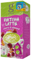Напій на основі чаю G`Tea Matcha latte вишня мигдаль 10*9г