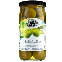 Оливки Delphi з/к зелені в росолі 350г