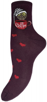 Шкарпетки жіночі 5448 р.23 бордо
