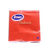 Серветки паперові сервірувальні Zewa Exclusive 33*33см Червоні, 20 шт.