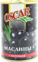 Оливки Oscar чорні з/к 425г