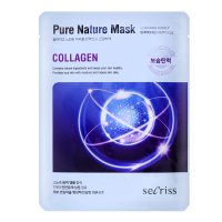 Маска тканинна для чутливої шкіри обличчя Secriss Pure Nature Mask Колаген, 25 мл