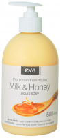Крем-мило для рук рідке Eva Natura Milk & Honey 500 мл