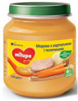 Пюре Milupa Морква з картоплею та телятиною 125г
