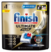 Засіб Finish Ultimate Plus д/миття посуду у ПММ 25капсул
