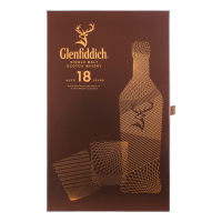 Віскі Glenfiddich 18 років 40% 0,7л +2 склянки x2