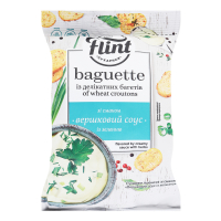Сухарики Flint Baguette пшеничні вершк.соус з зеленню 100г