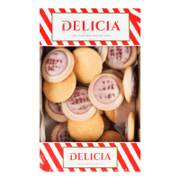 Печиво Delicia у мол. глазурі зі смаком вишні 500г