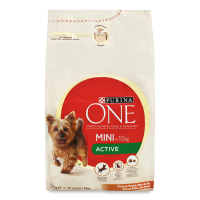 Корм Purina One Active для собак курка та рис 1,5кг х6
