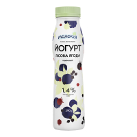 Йогурт Молокія 1,4% лісва ягода пет 290г