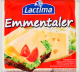 Сир плавлений Lactima Emmentaler нарізаний скибками 130г